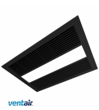 Ventair Sahara Bathroom 4 in 1 unit with Exhaust Fan, LED Light, Fan Heating & Cooling - Black